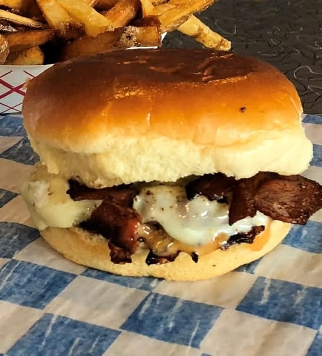 DOUBLE CHIPOTLE PEPPER JACK BURGER.